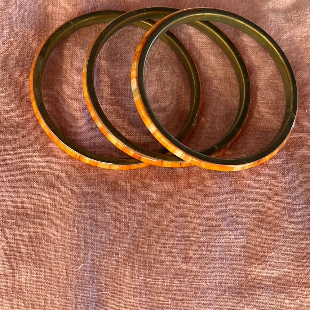 Orange bangles made in India